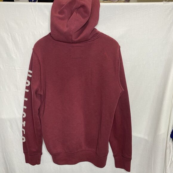 HOLLISTER California Hoodie Pullover Embroidered Applique Logo Womens S Maroon - Picture 2 of 8